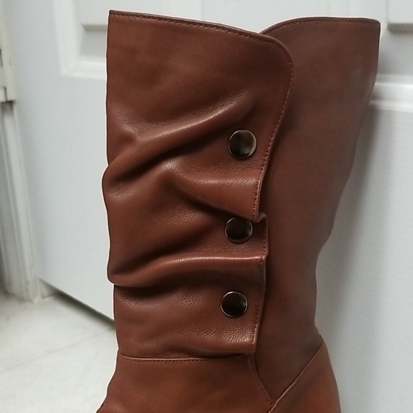 Unique Ruching Leather Boots Funky - Picture 3 of 8